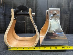 Stainless Monel Bell Stirrups 3″, 4″, 5″ / Ranch Saddle / Roping