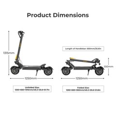 Ausom F1 Max Adult Electric Scooter,2*1400W Motor,100km Max Range,10 inch Tires