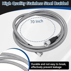 6AN 70 Inch GM Chevy Transmission Cooler Hose Line Kit Heavy Duty TBI