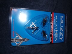 NEW Muzzy Trocar HBX Hybrid Crossbow 4 blade 100 Gr 3 Broadheads expandable