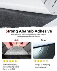 Abahub Self-Adhesive 48»L x 16.8»W x 0.24Th-5.6sqft, Gray With Black Lines