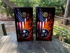 USA Tennessee Flag Cornhole Board Wraps / Laminated / Fadeproof