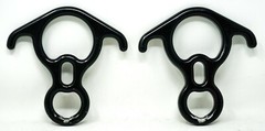 Lot of [2] AMP Kura Figure 8 Descenders with Ears (Aluminum) Black