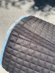 LeMieux ProSport Large Dressage Quilted Suede English Saddle Pad Ice Blue