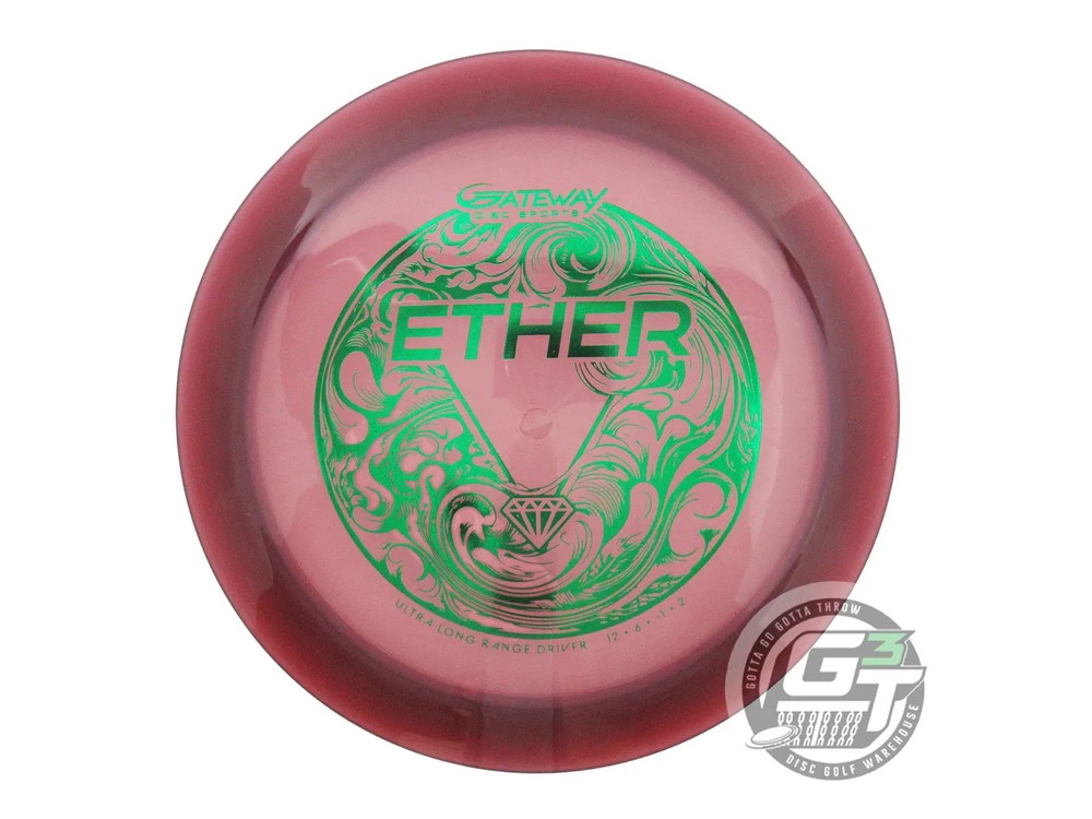 NEW Gateway Diamond Ether 168g Maroon Green Foil Distance Driver Golf Disc