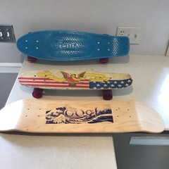 1975 United States Bicentennial Theme Skateboard , Penny And Google Deck Lot
