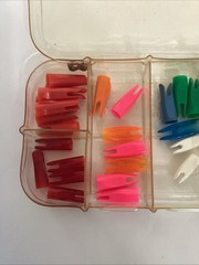 37 TRADITIONAL ARCHERY STYLE ARROW NOCKS 5/16 “ AND 11/32” Mixed Colors. Must C