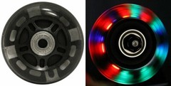 LED Inline Wheels 76mm 82a Skate Rollerblade Light Up 4-Pack w/ Abec 9 Bearings