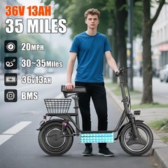 749W Off-road Electric Scooter, 48V 15A Large-capacity Battery, 35 Miles
