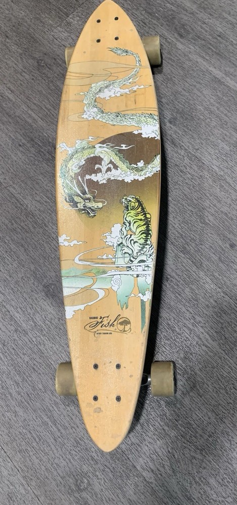Vintage Arbor Longboard Skateboard Tadashi Ura Art Arbor wheels 38in.