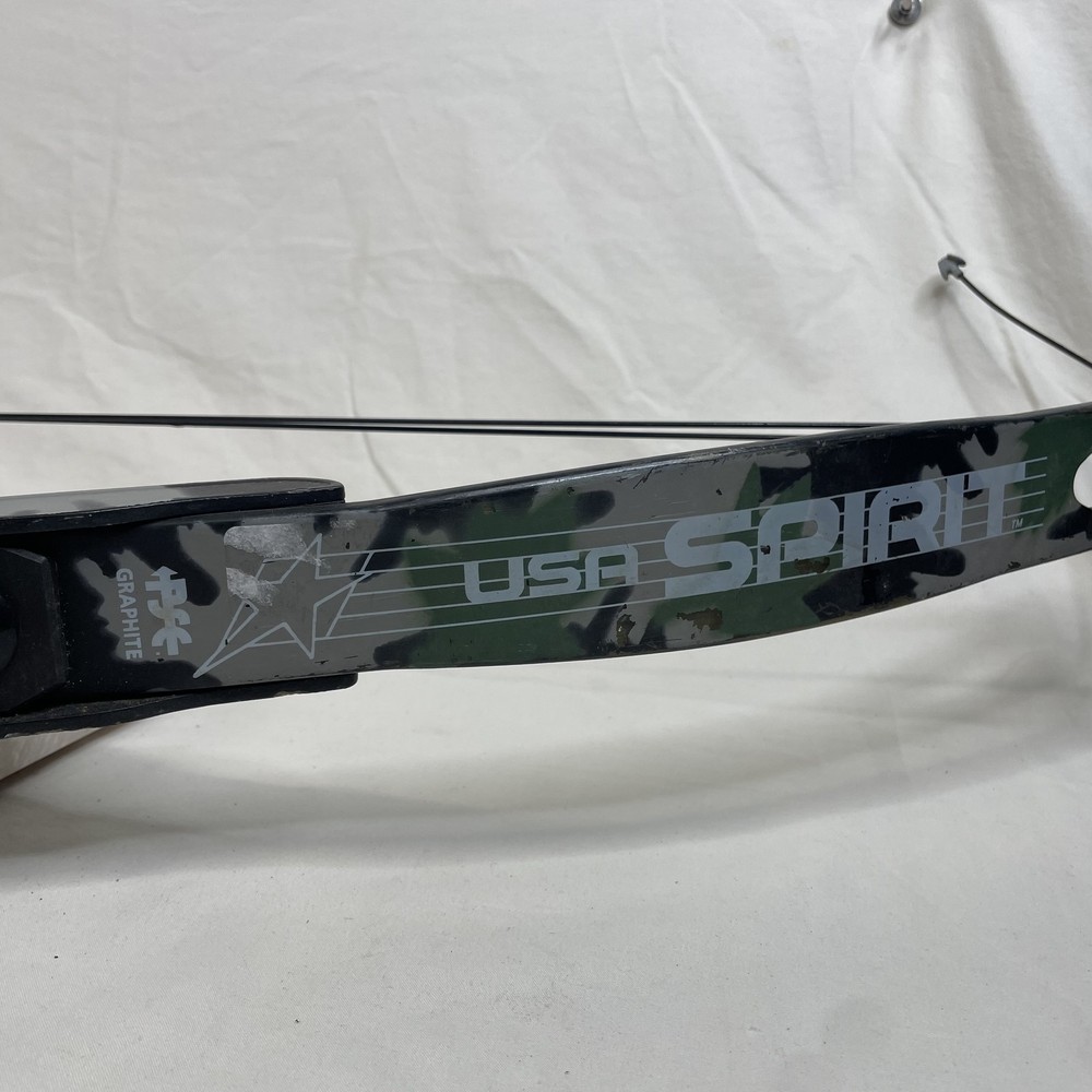 USA Spirit Compound Bow Graphite Camo Draw Length 23 25 Inch Draw Weight 55