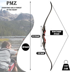Recurve Bow Set, Professional Archery Hunting Bow Kit Right Hand, 25-60 Lbs