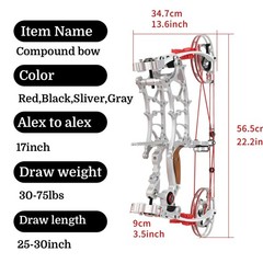 Archery 30-75lbs Compound Bow Kit Dual-use Short Axis Hunting Target Shoot RHLH