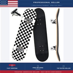 ANYFUN Pro Complete Skateboards for Beginners Girls Boys Kids Youths Teens Adult