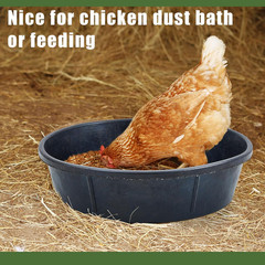 5 Pcs 12 Quart Rubber Feed Pan for Horses, Goats, Dogs, and Livestock