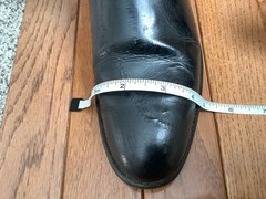 From Spain Equestrian RIDING BOOTS Black Leather Tall Sz Is Estimate 6.5-7