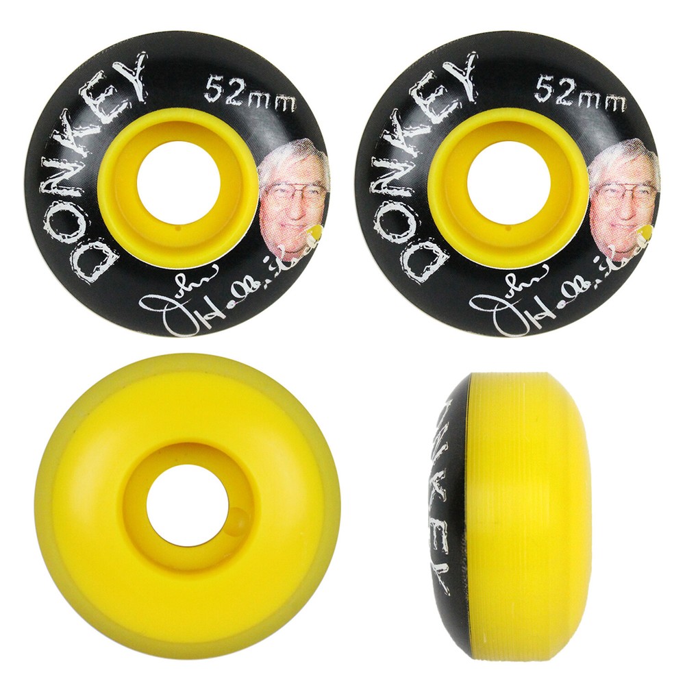 52mm Skateboard Wheels Donkey Super Slim Yellow (Set of 4) 52mm x 27mm 99A