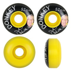 52mm Skateboard Wheels Donkey Super Slim Yellow (Set of 4) 52mm x 27mm 99A