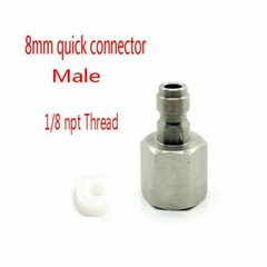 Paintball PCP 8mm Quick Release Disconnect Coupler 1/8 NPT Fitting Male&Female