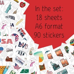 USA Stickers for Water Bottle and Laptop – USA Party Supplies & Decorations, …