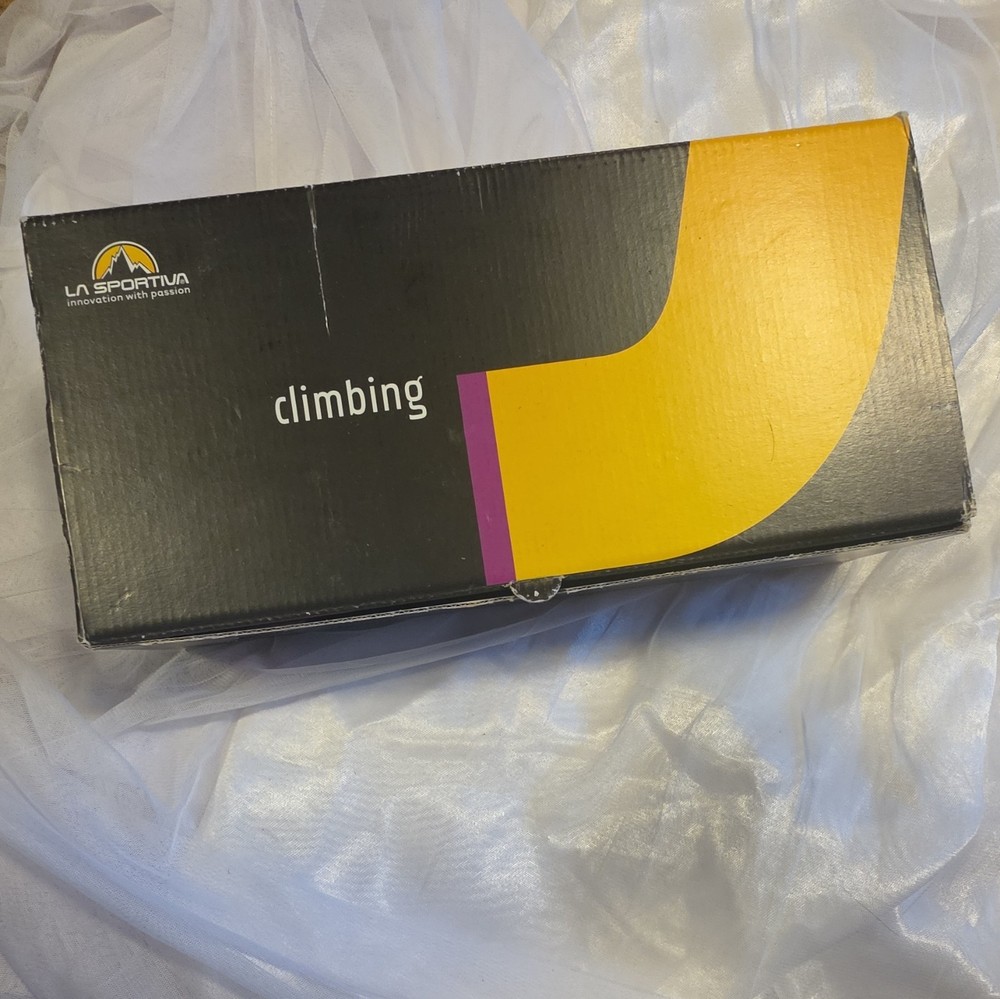 La Sportiva Solution P3 Climbing Shoes Black White Orange Orange Black