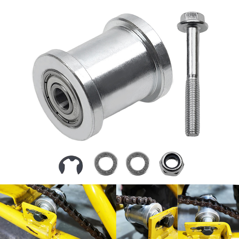 8mm Chain Tensioner w/ 1-3/4″ Roller Silver For Baja 97cc 100cc Doodle Bug DB30