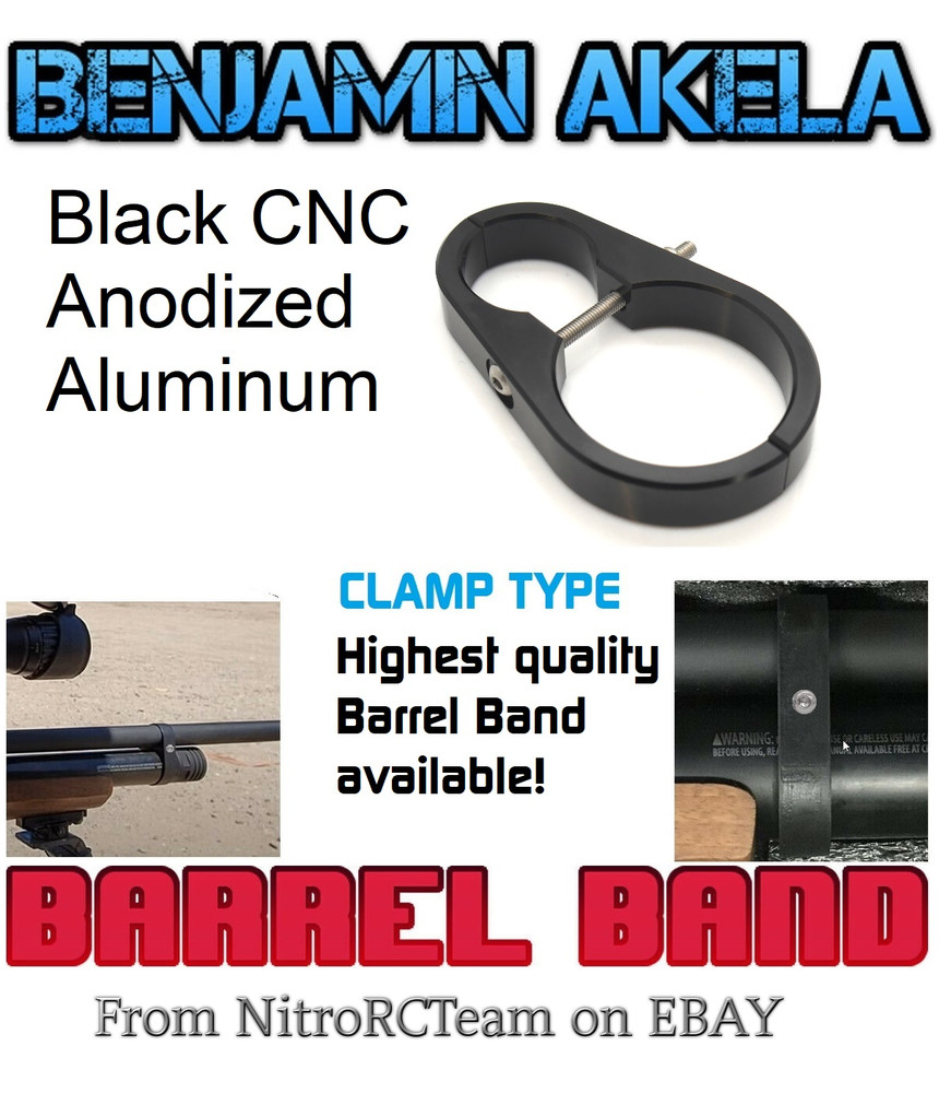 CNC aluminum .177 Benjamin akela barrel band rifle mod air new style black