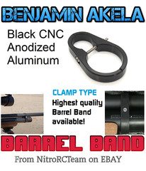 CNC aluminum .22 Benjamin akela barrel band rifle mod air new style black
