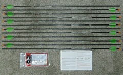 New 12 Easton Axis SPT 340 Spine 5mm Arrows- 9.5 GPI-Cut/Insert Av