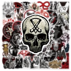 Mix 10/50 PCs Devil Satan dark Gothic-style Luggage Notebook Laptop Car Stickers