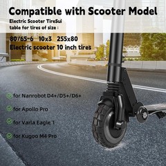 80/65-6 Off Road Tubeless Tire, 10×3 255×80 10 Inch Electric Scooter tire, Wi…