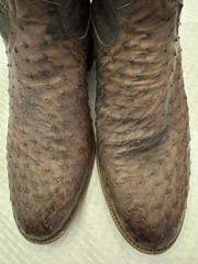 Tony Lama Men’s US 13 D Western Cowboy Boots Genuine Ostrich Leather EP3575