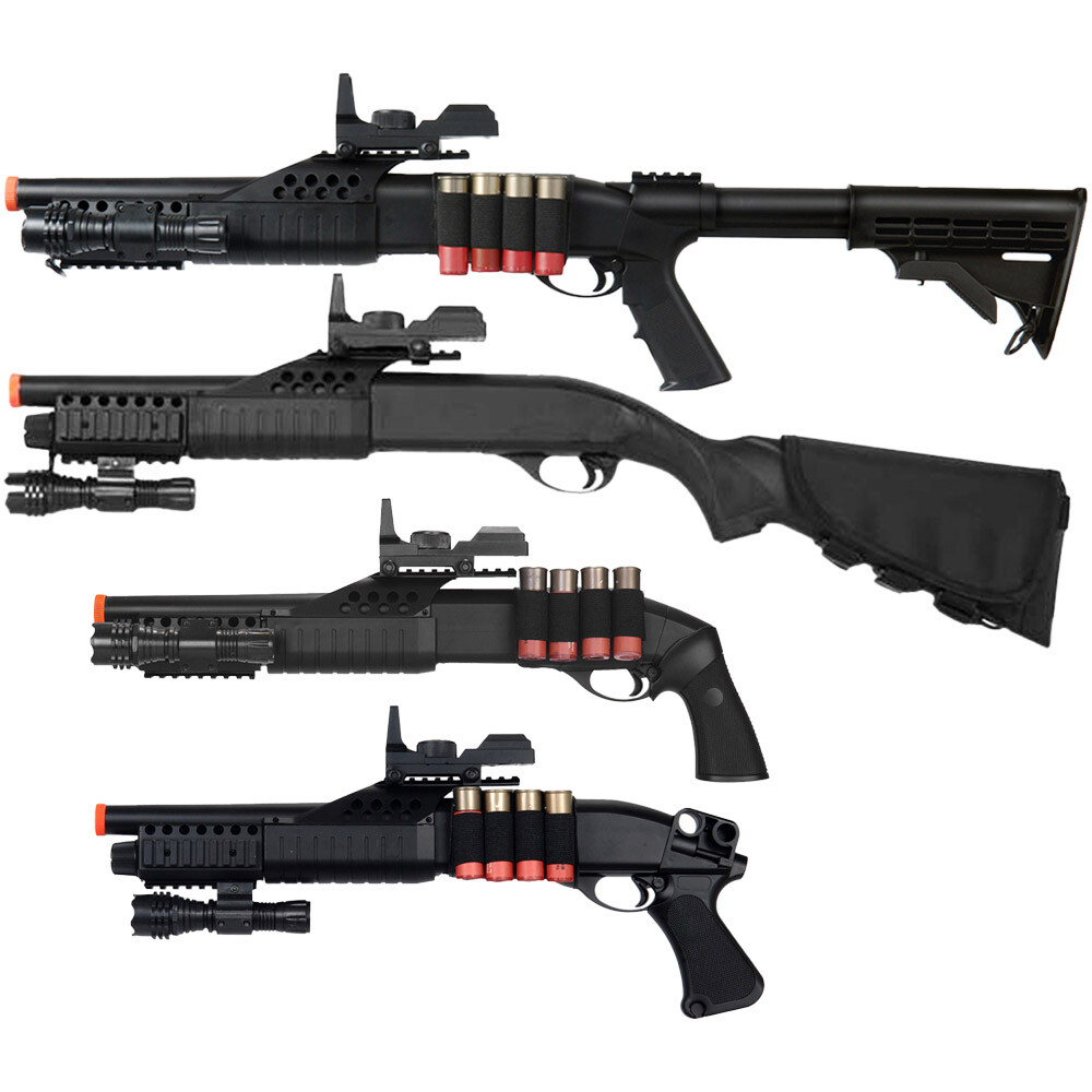 Gold Arrows M180 Pump Action Spring Power Single Shot Tactical Airsoft Shotgun