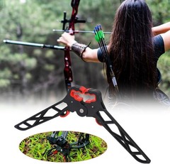 Folding Bow Stabilizer Stand with Removable Bipod for 4″, Black and red