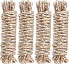 4 Pack 25FT Double Braid Nylon Rope Sling 4840Lbs Breaking Strength Heavy Duty