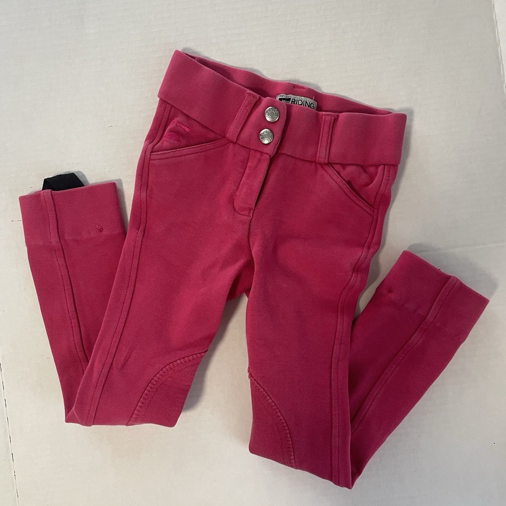 Dover Saddlery Riding Sport Breeches Pants Youth Girls Sz 6 Equestrian Pink EUC