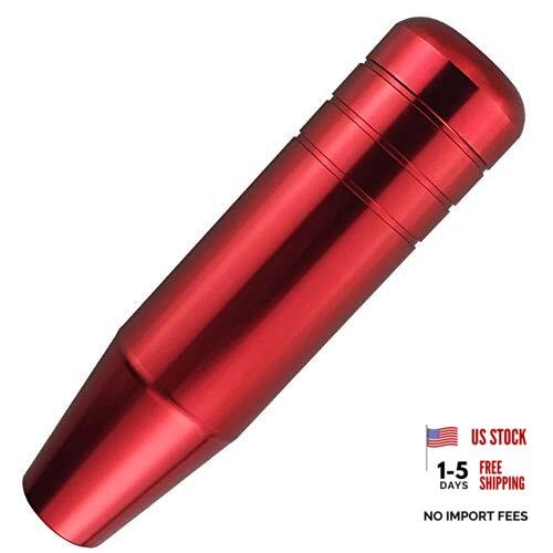 5″ Shift Knob, Aluminum Alloy Weighted Shifter Knobs Metal Gear Lever Red