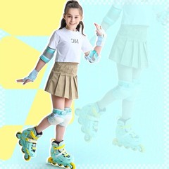 Lightweight 6-in-1 Knee Elbow Wrist Guard Set for Skateboarding & Roller Skating