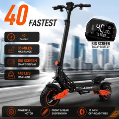 adults stand electric scooter 1600w 11 inch motor 40 mph fast speed foldable
