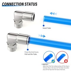 304 Stainless Steel Male Elbow – 1/2 Inch Tube OD x 1/2 Inch NPT Thread 90