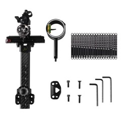 Carbon Compound Bow Sight 1 Pin 4X 6X 8X Lens .019 Archery Hunting Sports TX9610