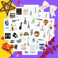 100Pcs Ukulele Stickers for Water Bottle and Laptop – Ukulele Party Supplies …