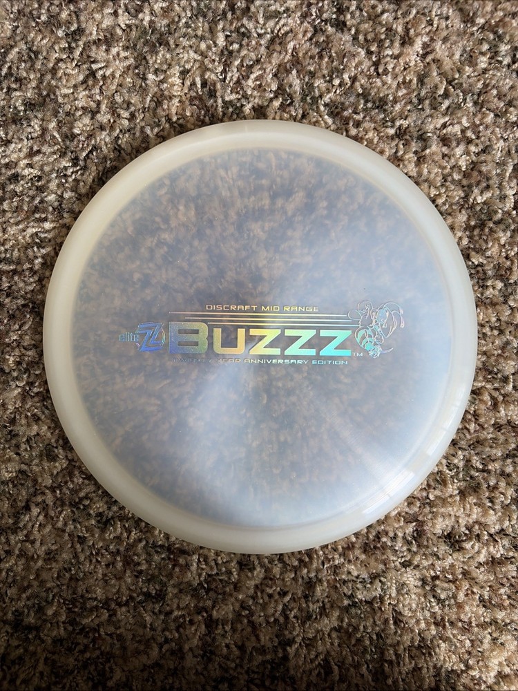 Discraft 20 Year Anniversary Elite Z Buzzz White W/ Silver Reflective Foil