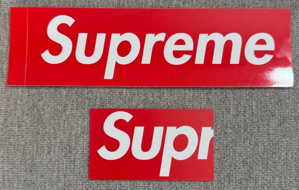 Supreme Red Box Logo Sticker & Brooklyn Store Business Card Ships Same Day ✉️