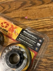Roll USA 1995 Rollerblade Replacement Wheels W/ Tool Crystal Clear 72MM 78A