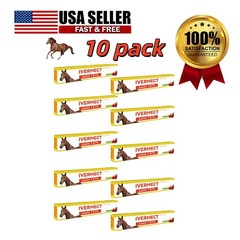 10 Pack Horse Wormer Paste Apple Flavor Fast Ship Exp 01/2028 Sale