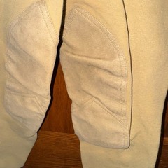 Horse Back Riding Breeches Pants Beige Women’s Size 34 Long Inner Knee Pads
