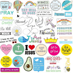 200Pcs Inspirational Christian Stickers for Vision Board Water Bottles Laptop