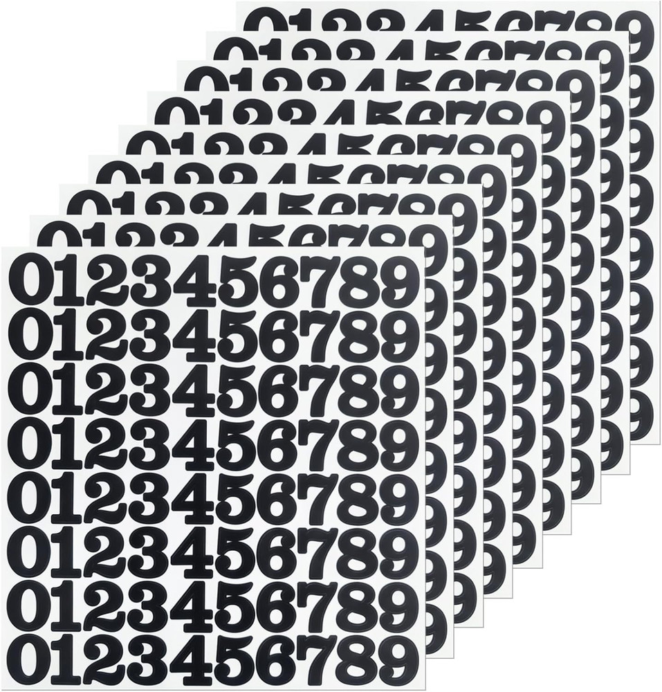 720 Numbers, 1 Inch Self Adhesive Vinyl 0-9 Number Decals Sticker for File,Paper