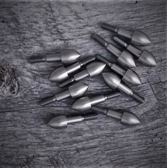 BULLET SCREW IN PREMIUM POINTS STAINLESS STEEL 12 PK 11/32